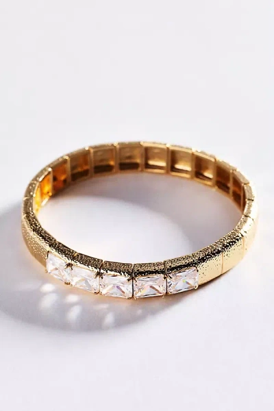 By Anthropologie Textured Crystal Bracelet In Pattern