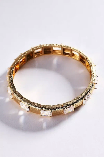 By Anthropologie Textured Crystal Bracelet In Pink