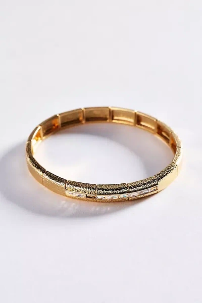 By Anthropologie Textured Crystal Bracelet In Red