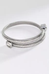 By Anthropologie Textured Metal Bracelet In Metallic