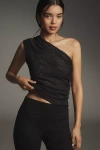 By Anthropologie Textured One-shoulder Top