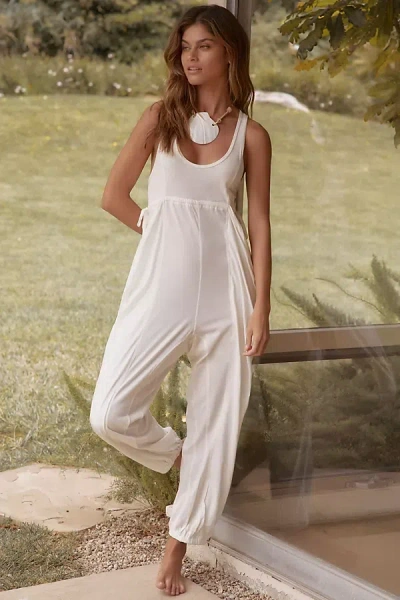 By Anthropologie The Bond Jumpsuit In White