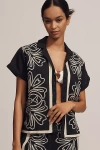 By Anthropologie The Brenna Short-sleeve Buttondown Shirt: Linen Edition