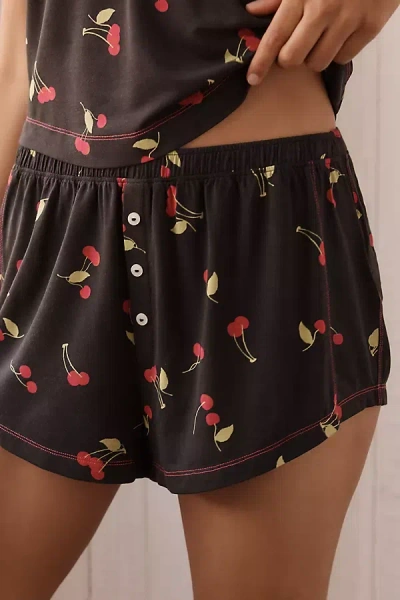 By Anthropologie The Briar Pajama Shorts In Black