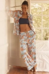 By Anthropologie The Briar Piped Long-sleeve Pajama Shirt In White