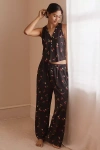 By Anthropologie The Briar Piped Pajama Pants In Black