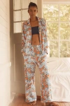 By Anthropologie The Briar Piped Pajama Pants In Brown