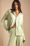 By Anthropologie Buttondown Pyjama Shirt In Green