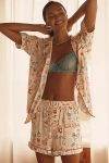 By Anthropologie The Briar Piped Pajama Shirt: Short-sleeve Edition