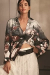 By Anthropologie The Brielle Relaxed Buttondown Blouse In Black