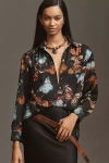 By Anthropologie The Brielle Relaxed Buttondown Blouse In Gray