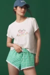 By Anthropologie The Caitlin Boxy Tee By Maeve: Embroidery Edition In White