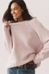 By Anthropologie The Cline Chunky Crew-neck Sweater In Purple