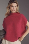 By Anthropologie The Enza Cashmere Poncho Sweater Vest In Pink