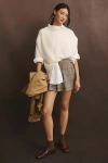 By Anthropologie The Enza Oversized Ribbed Cashmere Sweater Vest In White