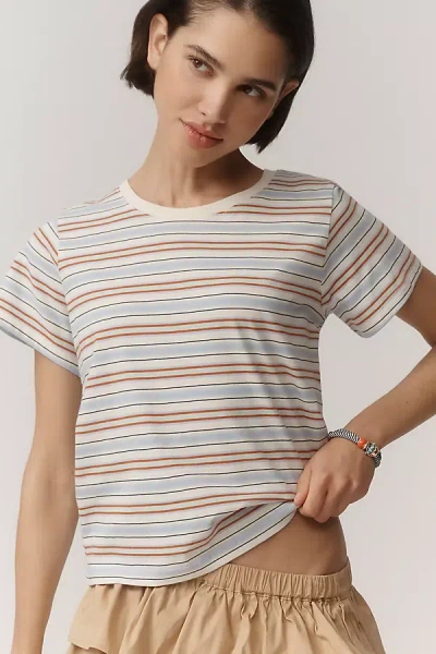 By Anthropologie The Evelyn Perfect Cotton Tee In Multi