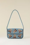 By Anthropologie The Fiona Beaded Bag: Animal Edition In Blue