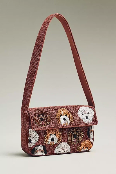 By Anthropologie The Fiona Beaded Bag: Animal Edition In Brown