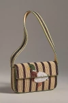 By Anthropologie The Fiona Beaded Bag: Animal Edition In Sand