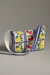 By Anthropologie The Fiona Beaded Bag: Floral Edition In Blue