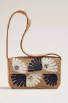 By Anthropologie The Fiona Beaded Bag: Floral Edition In Sand