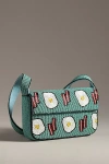 By Anthropologie The Fiona Beaded Bag: Food & Drink Edition In Blue