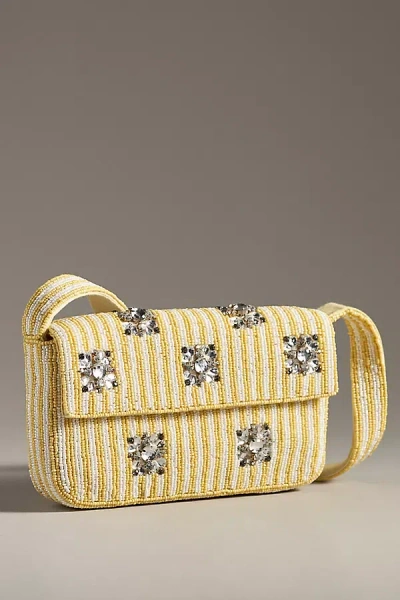 By Anthropologie The Fiona Beaded Bag: Geometric Edition In Yellow