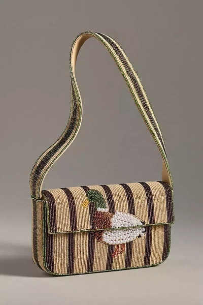 By Anthropologie The Fiona Beaded Bag: Icon Edition In Beige