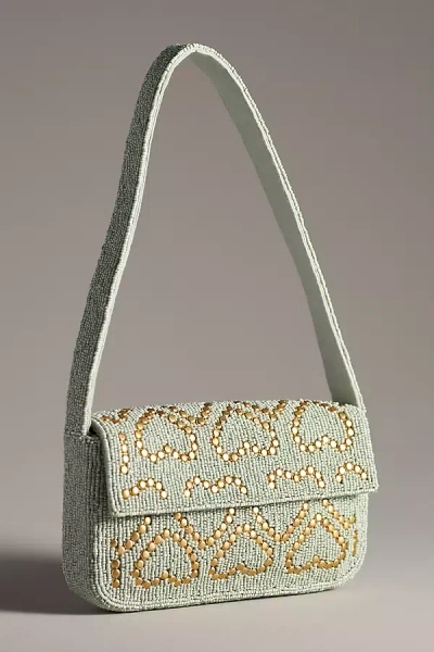 By Anthropologie The Fiona Beaded Bag: Icon Edition In Blue