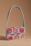 By Anthropologie The Fiona Beaded Bag: Produce Edition In Red