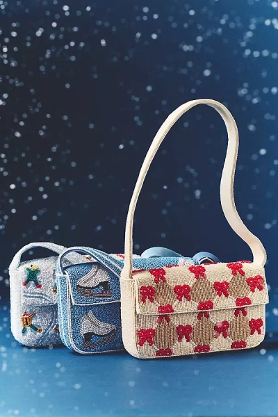 By Anthropologie The Fiona Beaded Bag: Winter Icon Edition In Brown