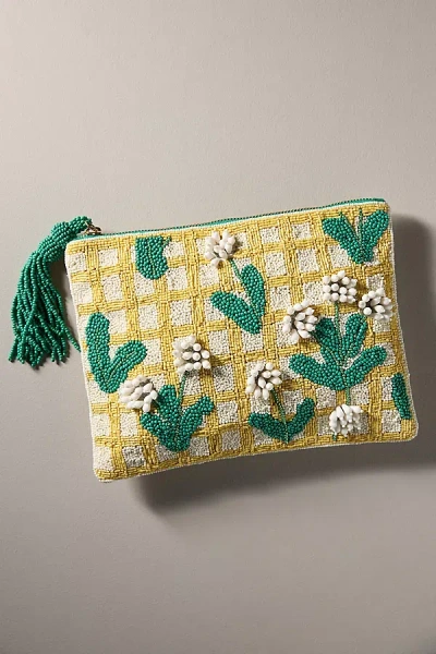 By Anthropologie The Fiona Large Beaded Pouch