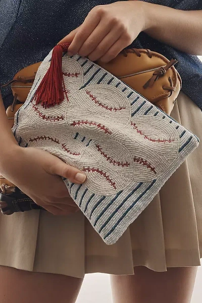 By Anthropologie The Fiona Large Beaded Pouch