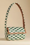 By Anthropologie The Fiona Shoulder Bag: Raffia Edition In Green