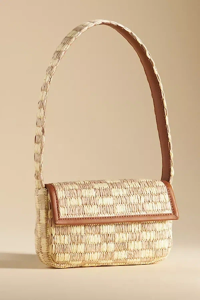 By Anthropologie The Fiona Shoulder Bag: Raffia Edition In Yellow