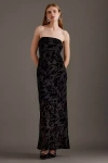 By Anthropologie The Fleur Strapless Satin Maxi Slip Dress In Multicolor