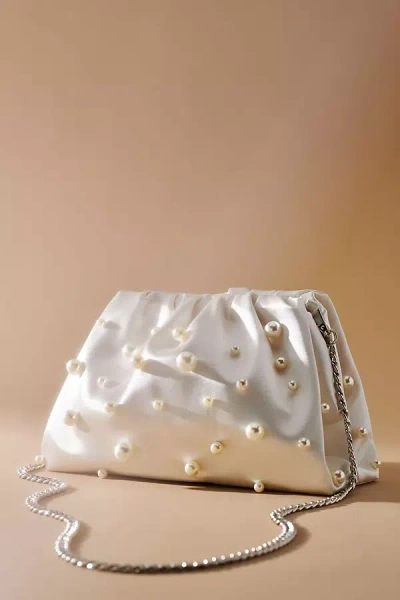 By Anthropologie The Frankie Clutch: Pearl Edition In White