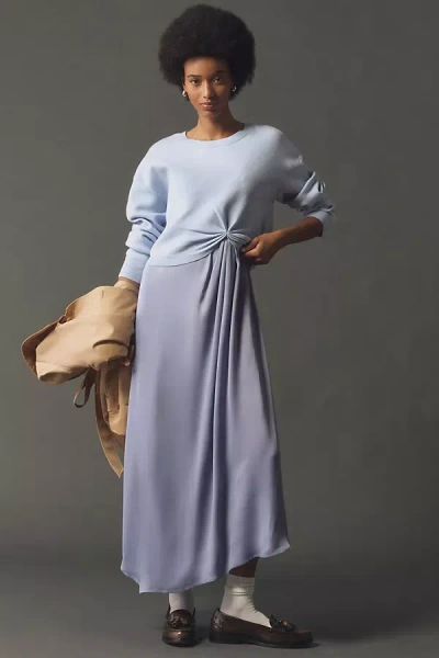 By Anthropologie The Gemini Twofer Sweater + Dress Set In Blue