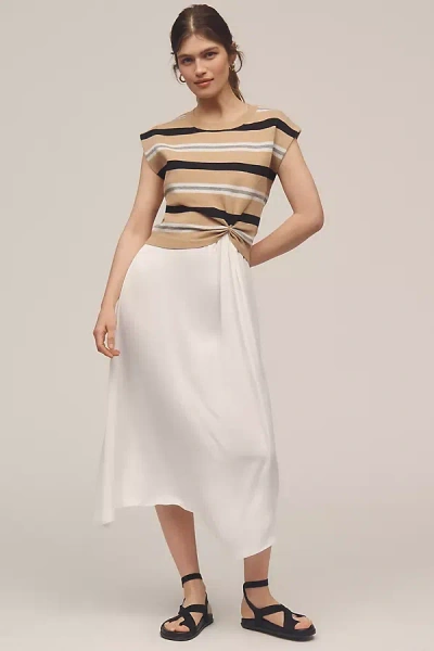 By Anthropologie The Gemini Twofer Sweater + Dress Set: Cap-sleeve Edition In Multicolor