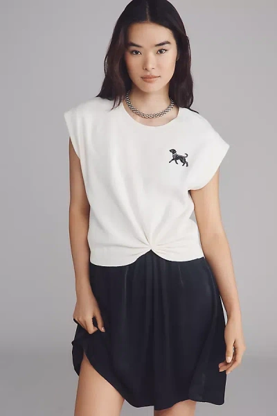 By Anthropologie The Gemini Twofer Sweater + Dress Set: Cap-sleeve Mini Edition In Black
