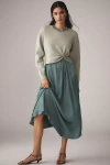 By Anthropologie The Gemini Twofer Sweater + Dress Set In Green