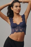 By Anthropologie The Giselle Lace Bustier: Cap-sleeve Edition In Blue