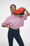 By Anthropologie The Goldie Cotton Crew Neck Sweater In Purple