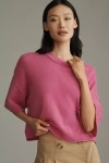 By Anthropologie The Goldie Crew-neck Cashmere Sweater In Pink