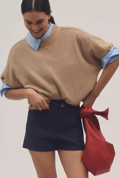 By Anthropologie The Goldie Crew-neck Cashmere Sweater In Beige