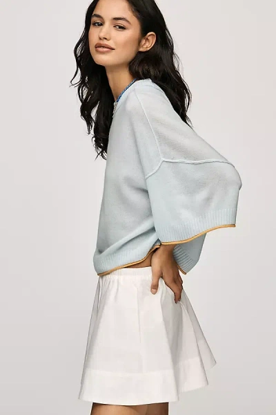 By Anthropologie The Goldie Crew-neck Cashmere Sweater In Blue