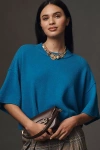 By Anthropologie The Goldie Crew-neck Cashmere Sweater In Blue