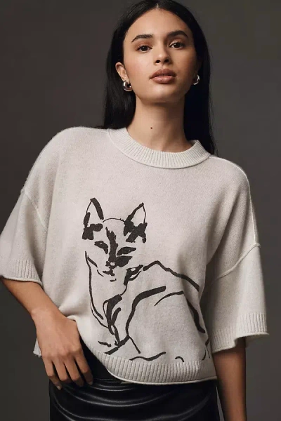 By Anthropologie The Goldie Crew-neck Cashmere Sweater In Multicolor