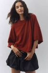 By Anthropologie The Goldie Crew-neck Cashmere Sweater In Red