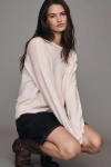 By Anthropologie The Haley Boat-neck Wool Blend Sweater In Pink